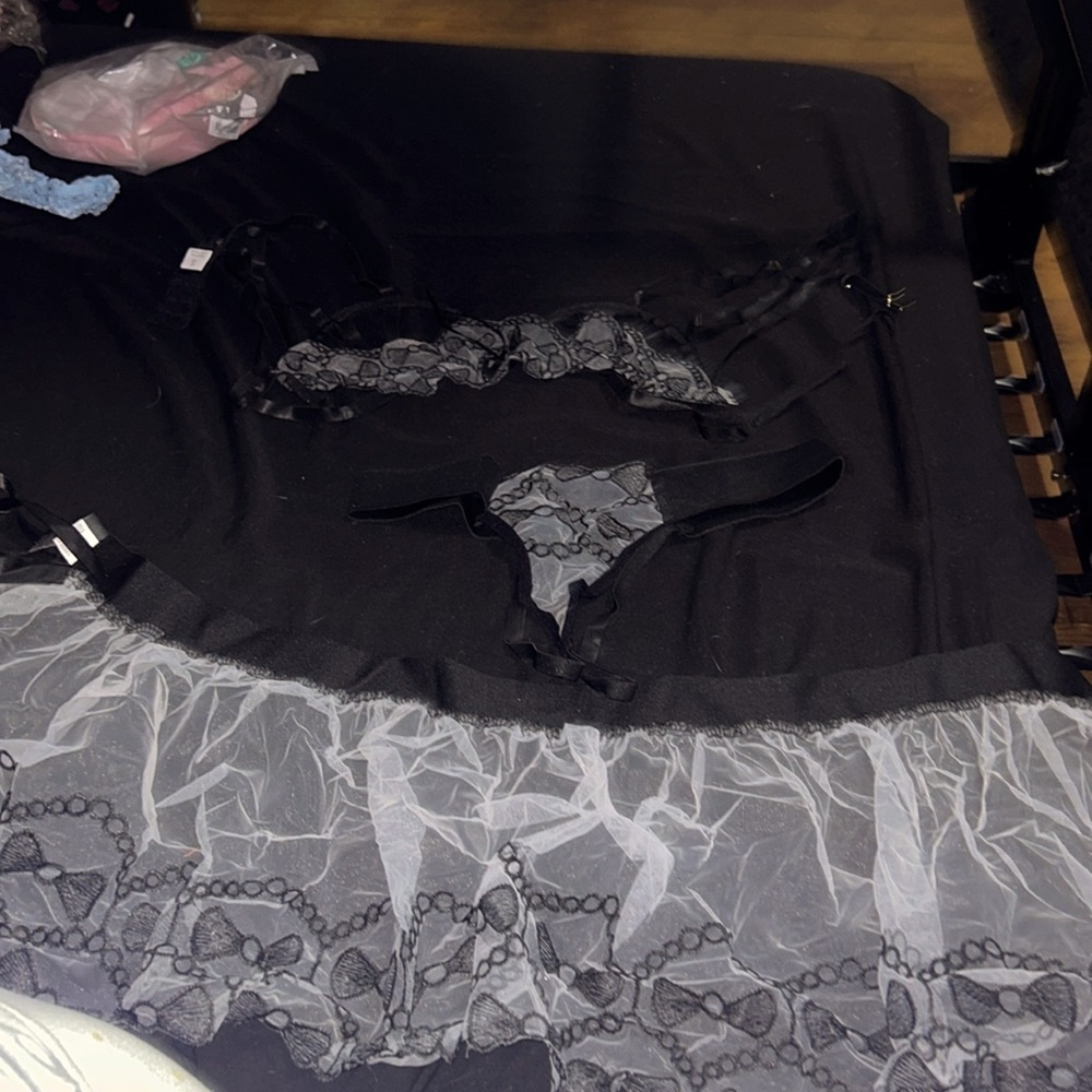 Cute bed time bra and panties with shirt never warn brand new